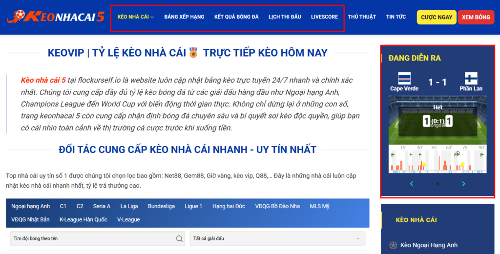 trực tiếp kèo nhà cái